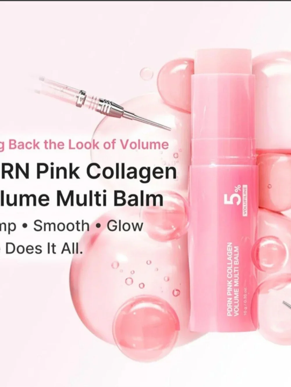 PDRN Pink Collagen Volume Multi Balm - Hydrating Pink Balm Stick